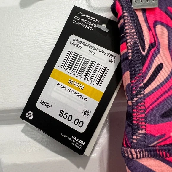 NWT Under Armour Medium Compression Ankle Leggings - Picture 5 of 7